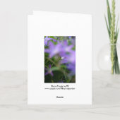 Sympathie voor Paarse fotografie Kaart (Achterkant)
