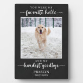 Sympathie voor Pet Memorial Fotoplaat (voorkant)