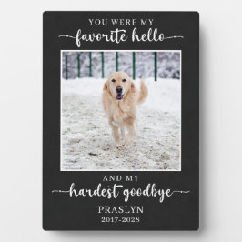 Sympathie voor Pet Memorial Fotoplaat