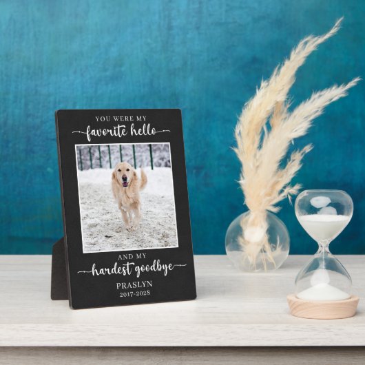 Sympathie voor Pet Memorial Fotoplaat (Zijkant)
