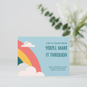 sympathie voor regenboogschieten briefkaart (Staand voorkant)