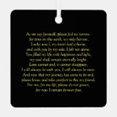 Sympathie voor schitterende paarden Memorial Custo Metalen Ornament (Achterkant)