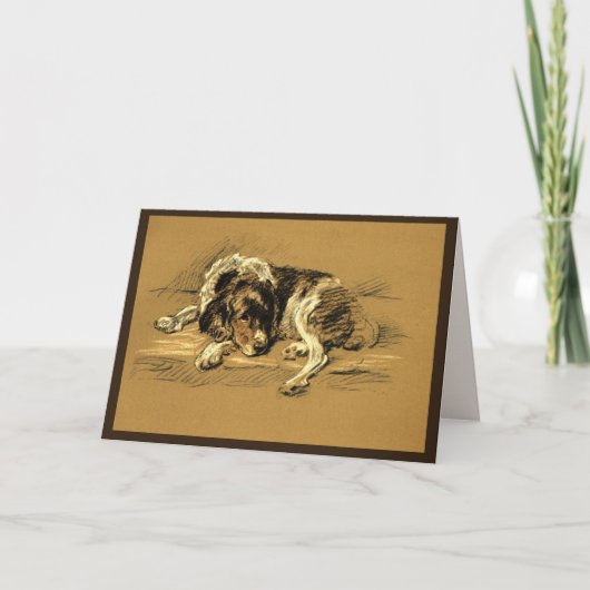 Sympathie voor verdrietige honden kaart (Voorkant)