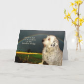 Sympathie voor verlies hond kaart (Gele Bloem)