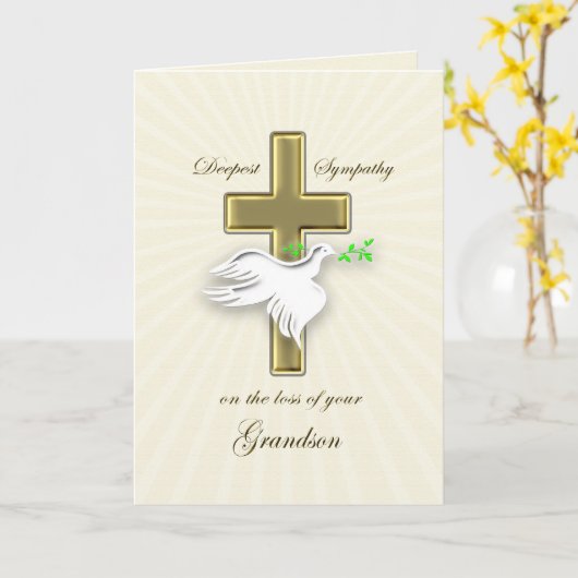 Sympathie voor verlies kleinzoon kaart (Gele Bloem)