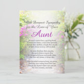 Sympathie voor verlies tante kaart (Staand voorkant)