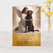 Sympathie voor verlies van Chocolate Lab Gold Ange Kaart (Gele Bloem)