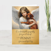 Sympathie voor verlies van Dachshund Angel Kaart (Voorkant)