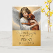 Sympathie voor verlies van Dachshund Angel Kaart (Gele Bloem)