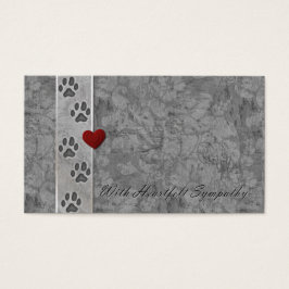 Sympathie voor verlies van gezelschapsdieren visitekaartjes