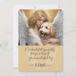 Sympathie voor verlies van Golden Doodle Angel Art Kaart