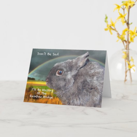 Sympathie voor verlies van konijn kaart (Gele Bloem)
