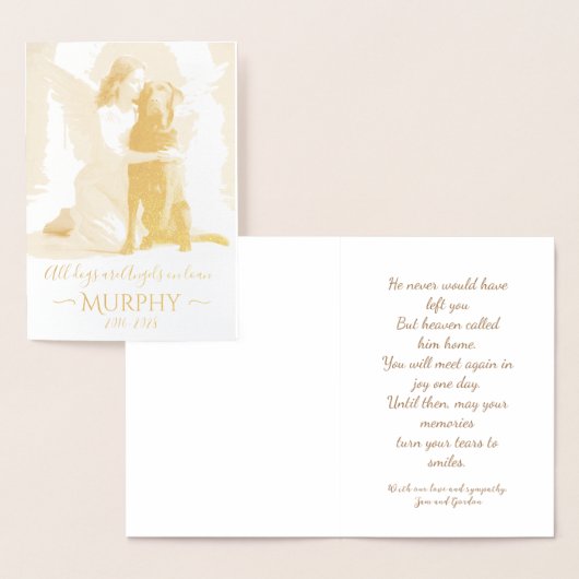 Sympathie voor verlies van Labrador Retriever Ange Folie Kaarten (Display)