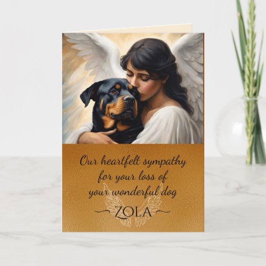 Sympathie voor verlies van Rottweiler Angel Art ka (Voorkant)