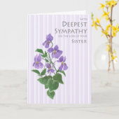 Sympathie voor verlies van zuster met Violets Card Kaart (Gele Bloem)
