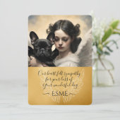 Sympathie voor verlies zwarte Franse Bulldog Angel (Staand voorkant)