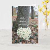 sympathie voor witte hartvormige rozen kaart (Gele Bloem)