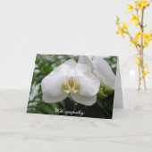Sympathie voor witte orchideeën kaart (Gele Bloem)