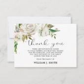 Sympathie voor witte rozen DANK U | FOTO Bedankkaart