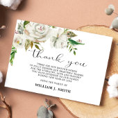 Sympathie voor witte rozen DANK U | FOTO Bedankkaart