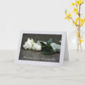 sympathie voor witte rozen kaart (Gele Bloem)