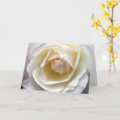 sympathie voor witte rozen kaart (Gele Bloem)