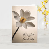 Sympathie voor witte wilde bloem kaart (Gele Bloem)
