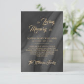 Sympathie voor zwart en goud bedankkaart (Staand voorkant)