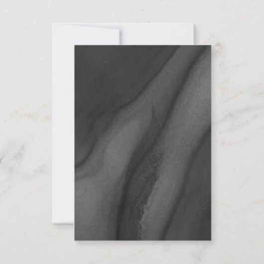 Sympathie voor zwart en goud bedankkaart (Achterkant)