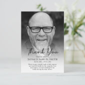 Sympathie voor zwart-wit bedankkaart (Staand voorkant)