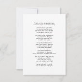 Sympathie voor zwart-wit bedankkaart (Achterkant)