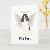 Sympathie voor zwarte en witte Engelse Springer Sp Kaart (Gele Bloem)