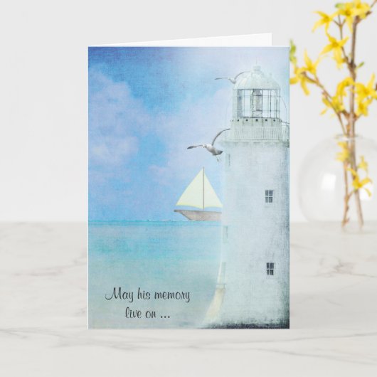 Sympathie vuurtoren kaart (Gele Bloem)