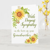 Sympathie Waterverf Bloemen Zonnebloem Kaart (Gele Bloem)