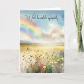 Sympathie Waterverf Regenboog in een Wildflower Me Kaart (Voorkant)