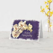 Sympathie Waterverf Witte Orchideeën Personalisere Kaart (Gele Bloem)