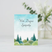 Sympathie Waterverf Woodland Blue Sky Briefkaart (Staand voorkant)