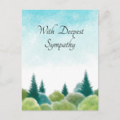 Sympathie Waterverf Woodland Blue Sky Briefkaart (Voorkant)