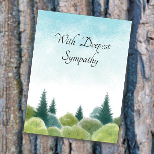 Sympathie Waterverf Woodland Blue Sky Briefkaart