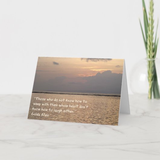 Sympathie Wenskaart Golda Meir Tekst Kaart (Voorkant)