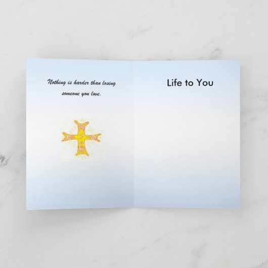 Sympathie Wenskaart Kaart (Binnen)