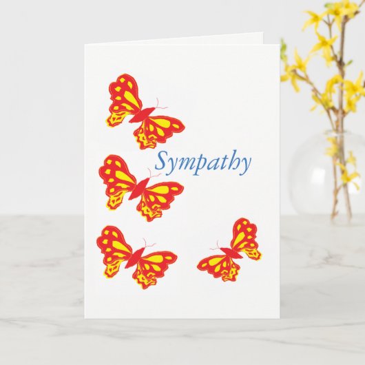 sympathie Wenskaart Kaart (Gele Bloem)