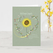 Sympathie wenskaart kaart (Gele Bloem)