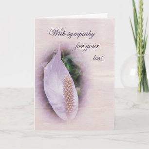 Sympathie Wenskaart - Witte Anthurium Kaart