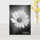 Sympathie White Daisy over zwart Kaart (Gele Bloem)