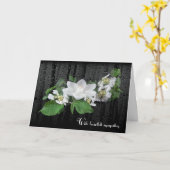 Sympathie White Lotus Candle with Raindrops Kaart (Gele Bloem)