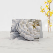 Sympathie White Peony Impasto Schilderij Kaart (Gele Bloem)