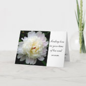 Sympathie White Peony Kaart (Voorkant)