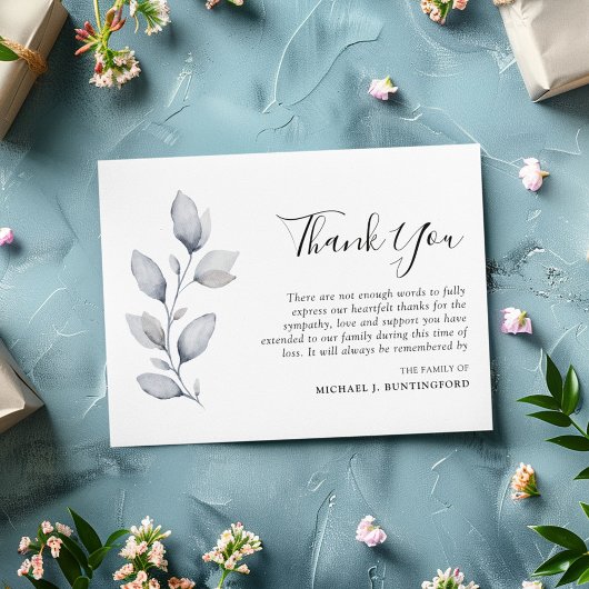 Sympathie Winter Foliage Foto: Dank u wel Bedankkaart