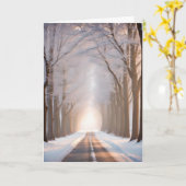 Sympathie Wintertunnel van Bomen Kaart (Gele Bloem)